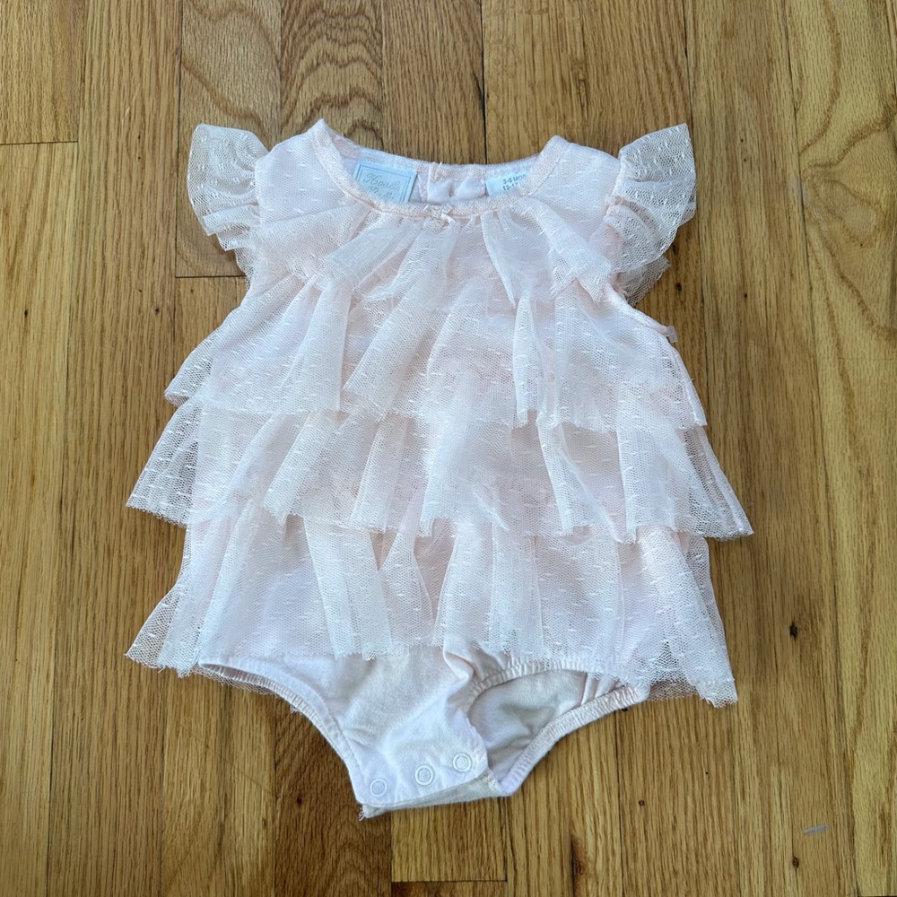 Koala Baby Boutique Pink Ruffled Onesie size 3-6 months